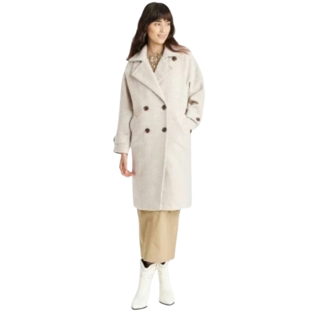 Universal Thread Women's Double-Breasted Coat Cre… - image 1